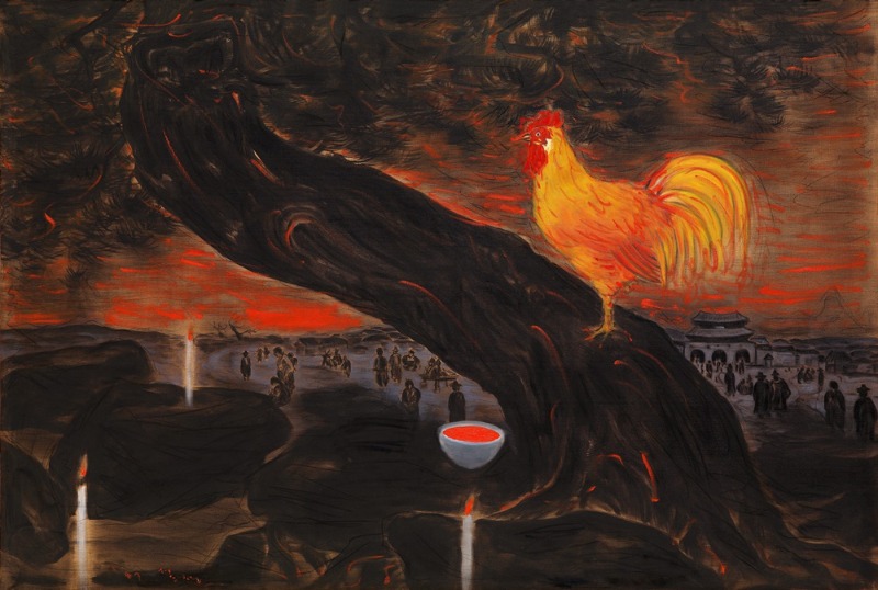 3 새벽-붉게 물든 정화수, 1987, oil on canvas 130.3x194cm.jpg