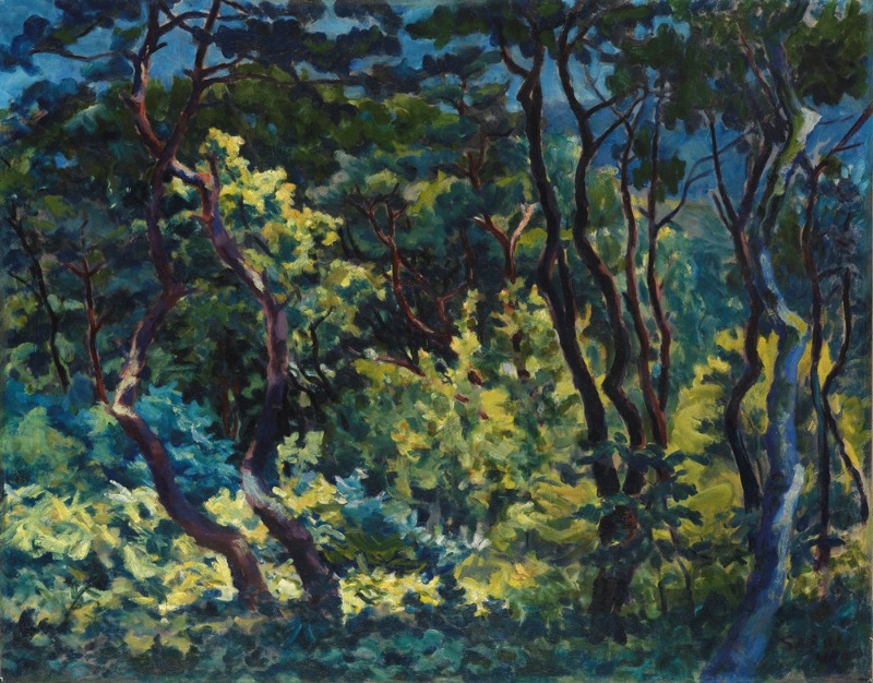 8오승우. 신록 新綠, 광주 양림동 풍경 - Oil on canvas - 91x116cm - 1949.jpg