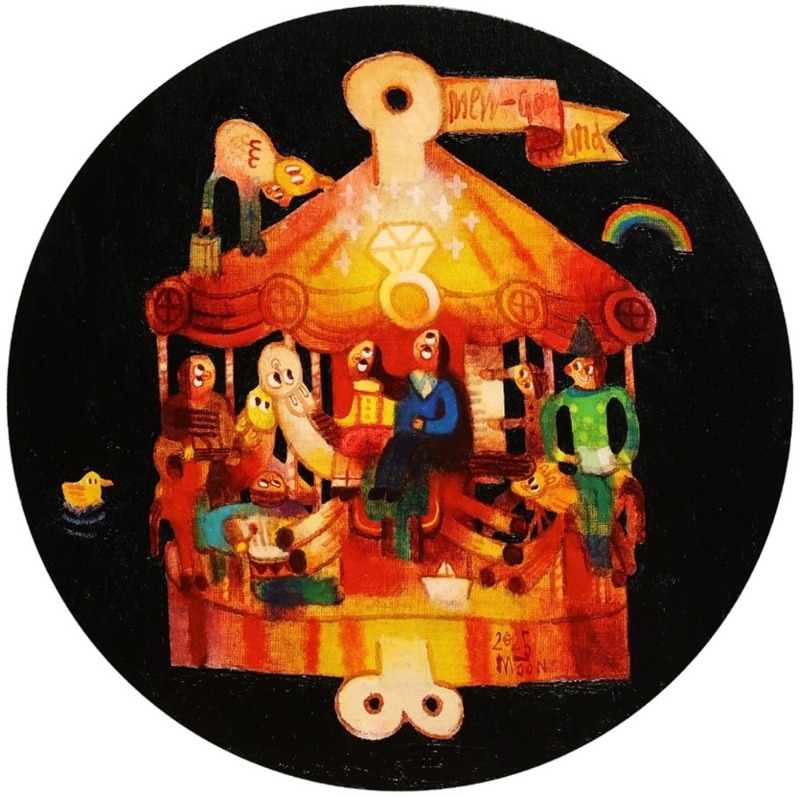 문형태,회전목마,2025,캔버스에유채,지름50cm.jpg