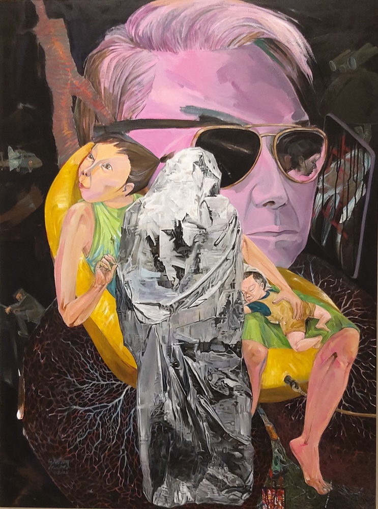 한미경,광화문에나타난발자크상,2025,캔버스에아크릴릭,130.3x97cm개인전-무등현대,20250917-1.jpg