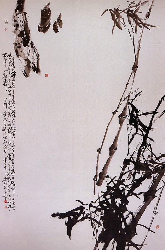 김영삼 <묵죽>, 2003, 한지에 수묵