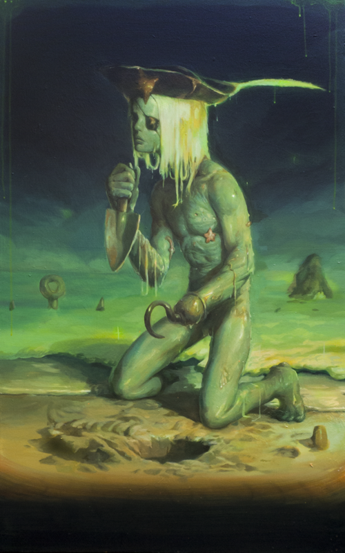 하승완 <수집>, 2021, 캔버스에 아크릴릭, 116.8x72.7cm