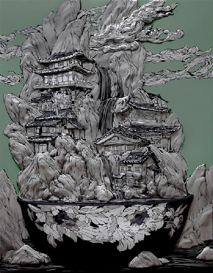 배수민 <달동네>, 2017, 우레탄 도색