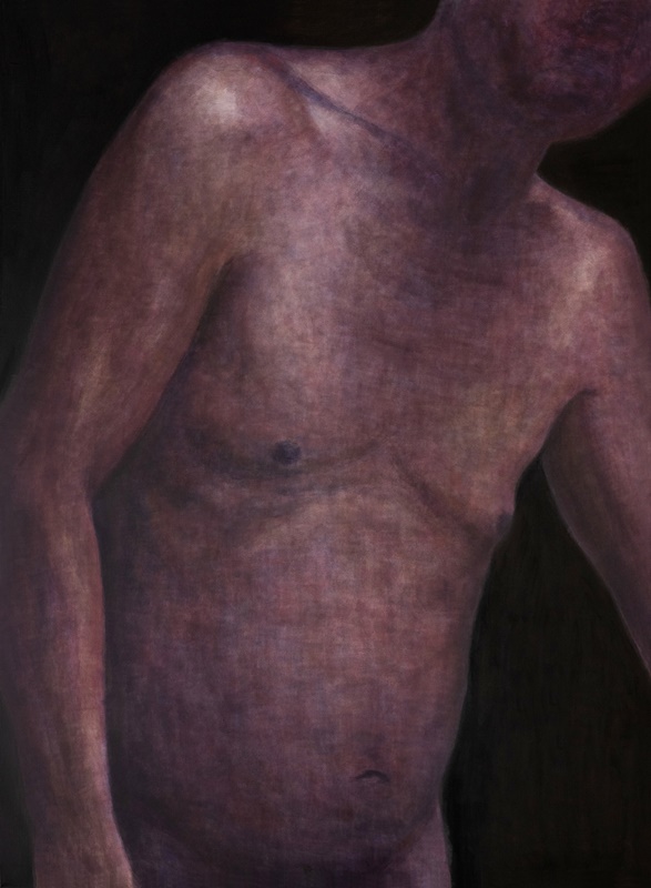 박치호 <붉은 몸>, 2025, 린넨에 아크릴릭, 259.1x193.9cm