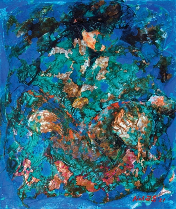 노정숙 &lt;너릿재 피에타&gt;, 캔버스에 유채, 61x46cm