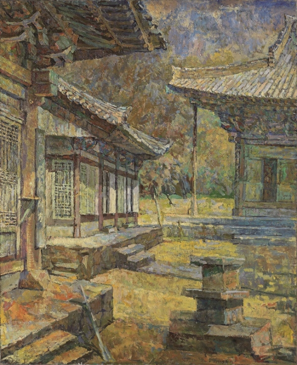 김재형 &lt;백양사 풍경&gt;, 1977, 캔버스에 유채, 162.2x130.3cm