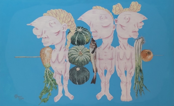 박수만 &lt;통증&gt;. 2022. 캔버스에 유채. 73x117cm