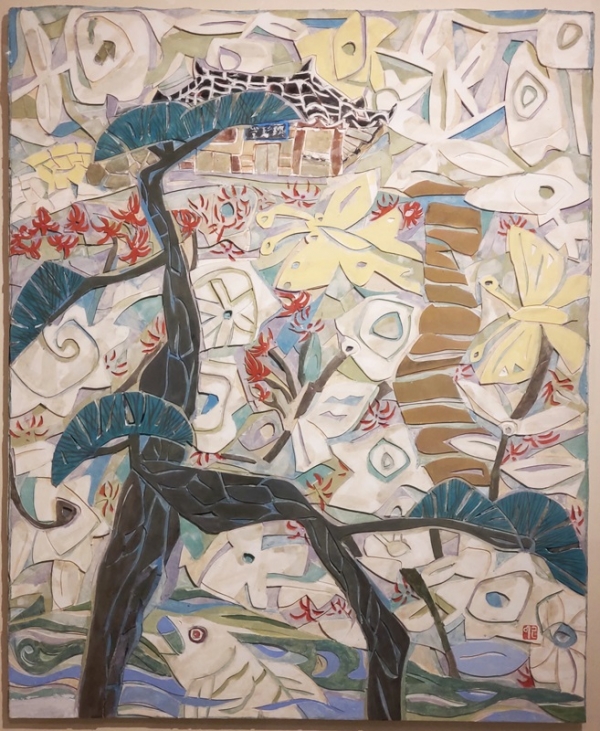 윤애근 &lt;空-환벽당&gt;, 2000, 접장지에 채색, 92x110cm