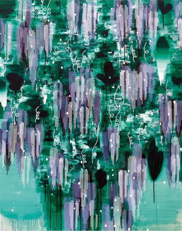 김익모 &lt;등나무 아래서 일기를 쓰다&gt;, 2015, 캔버스에 혼합, 162x130cm