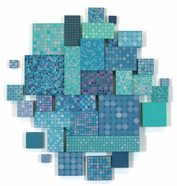 정명숙 &lt;積, 쌓여짐 33&gt;, 2016, 목재, 종이, 혼합재, 지름 180cm