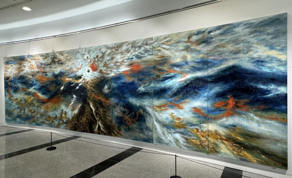 서미라 &lt;염원&gt;, 2014~15, 캔버스에 유채, 240x840cm