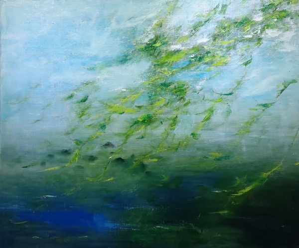 서미라 &lt;흐르는 시간 IV&gt;, 2022, 캔버스에 유채, 73x61cm