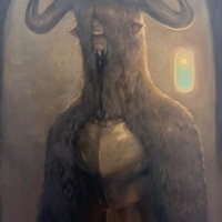 하승완 <지금 여기 괴물 - 뿔이나 슬픈 것>, 2024, 캔버스에 유채, 90.9x72.7cm
