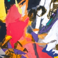 김대원 <욕망과 의지>, 2024, 한지에 먹, 채색, 52x70cm 