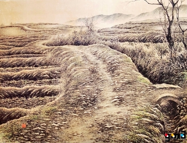 이병오 &lt;그리움&gt;,1990, 장지에 수묵담채, 130x162cm, 광주시립미술관 소장