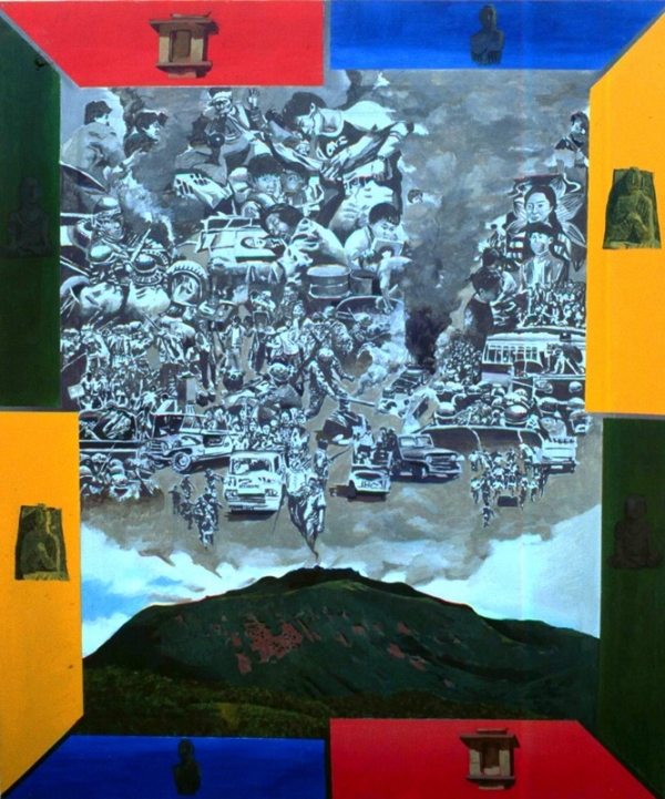 이준석 &lt;화엄광주1&gt;, 1995, 캔버스에 유채, 190x160cm