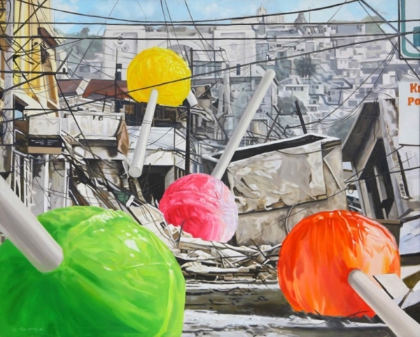 서영기 &lt;Irony-Candy Bomb1&gt;, 2010, 캔버스에 유채, 130x162cm