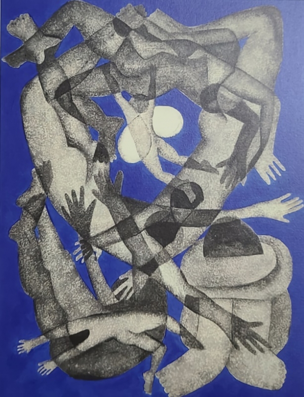 나지수 &lt;순환&gt;, 2022, 장지에 혼합채색, 52×42cm