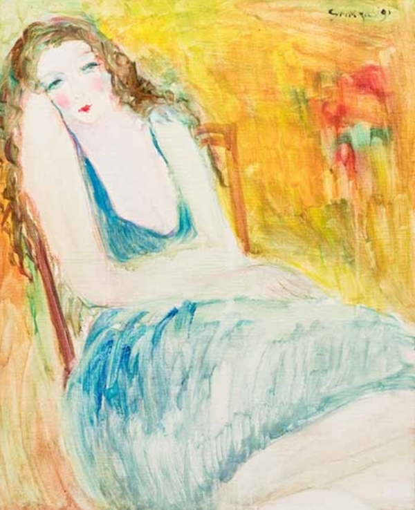 강숙자 &lt;꿈&gt;, 1991. 캔버스에 유채, 65x53cm