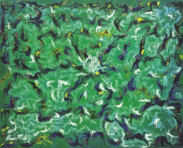 나지수 &lt;연결고리&gt;, 2014, 장지에 채색, 130.3x162.2cm